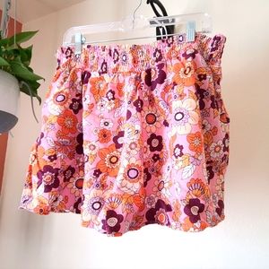 WILD FABLE High-Rise Floral 70's Style Boho Shorts XXL